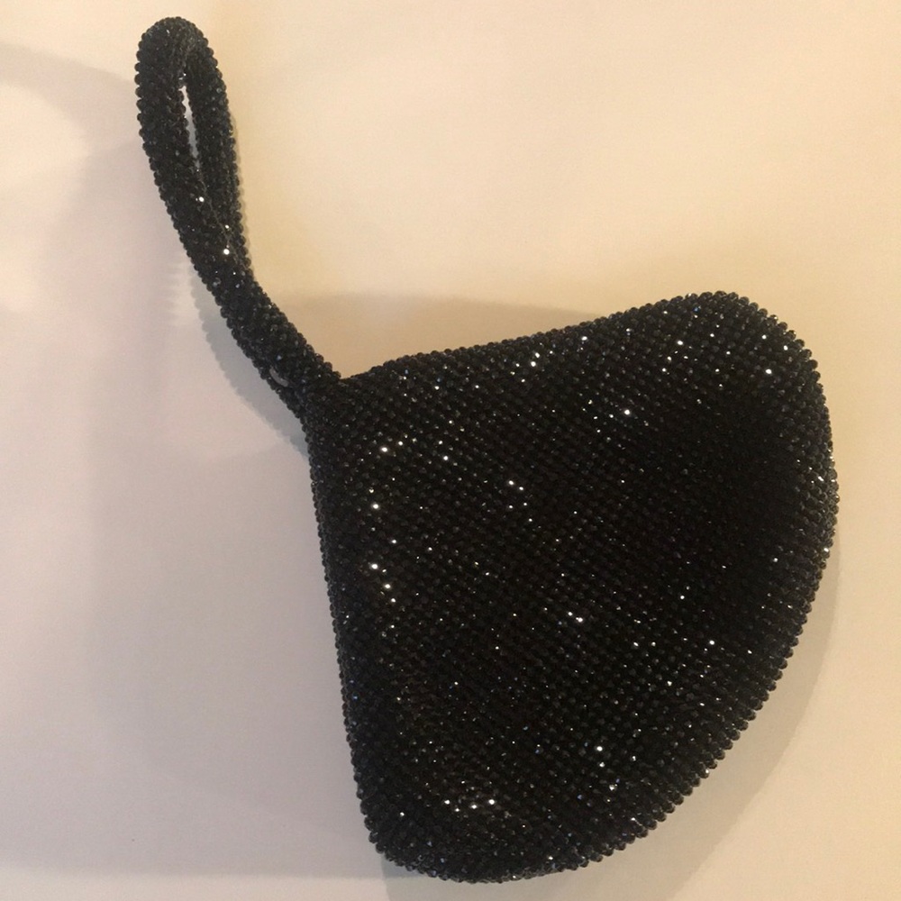 Black Crystal covered evening bag